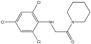 1-(piperidin-1-yl)-2-[(2,4,6-trichlorophenyl)amino]ethan-1-one Structure