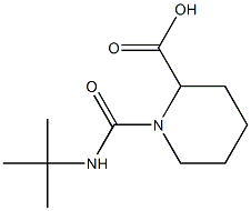 1-(tert-butylcarbamoyl)piperidine-2-carboxylic acid 구조식 이미지