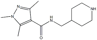 1,3,5-trimethyl-N-(piperidin-4-ylmethyl)-1H-pyrazole-4-carboxamide Structure