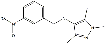 1,3,5-trimethyl-N-[(3-nitrophenyl)methyl]-1H-pyrazol-4-amine Structure