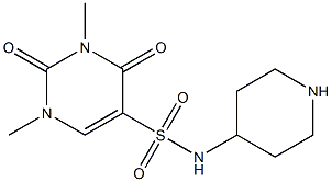 1,3-dimethyl-2,4-dioxo-N-(piperidin-4-yl)-1,2,3,4-tetrahydropyrimidine-5-sulfonamide 구조식 이미지