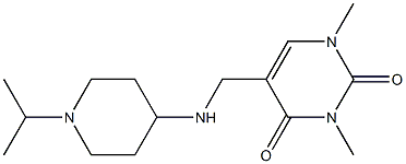 1,3-dimethyl-5-({[1-(propan-2-yl)piperidin-4-yl]amino}methyl)-1,2,3,4-tetrahydropyrimidine-2,4-dione Structure