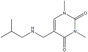 1,3-dimethyl-5-{[(2-methylpropyl)amino]methyl}-1,2,3,4-tetrahydropyrimidine-2,4-dione Structure