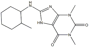 1,3-dimethyl-8-[(2-methylcyclohexyl)amino]-2,3,6,7-tetrahydro-1H-purine-2,6-dione 구조식 이미지