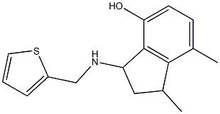 1,7-dimethyl-3-[(thiophen-2-ylmethyl)amino]-2,3-dihydro-1H-inden-4-ol Structure