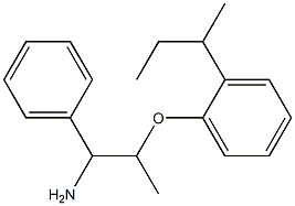 1-[(1-amino-1-phenylpropan-2-yl)oxy]-2-(butan-2-yl)benzene 구조식 이미지