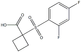 1-[(2,4-difluorophenyl)sulfonyl]cyclobutanecarboxylic acid Structure