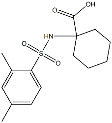 1-[(2,4-dimethylbenzene)sulfonamido]cyclohexane-1-carboxylic acid 구조식 이미지