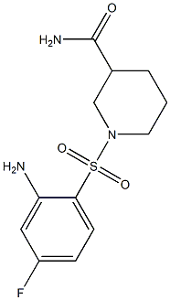 1-[(2-amino-4-fluorobenzene)sulfonyl]piperidine-3-carboxamide 구조식 이미지