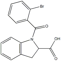 1-[(2-bromophenyl)carbonyl]-2,3-dihydro-1H-indole-2-carboxylic acid Structure