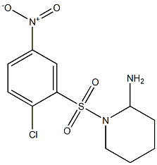 1-[(2-chloro-5-nitrobenzene)sulfonyl]piperidin-2-amine Structure