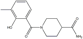 1-[(2-hydroxy-3-methylphenyl)carbonyl]piperidine-4-carboxamide Structure