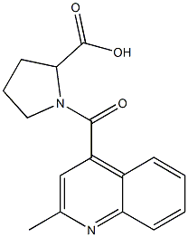 1-[(2-methylquinolin-4-yl)carbonyl]pyrrolidine-2-carboxylic acid 구조식 이미지