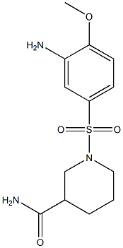 1-[(3-amino-4-methoxybenzene)sulfonyl]piperidine-3-carboxamide 구조식 이미지