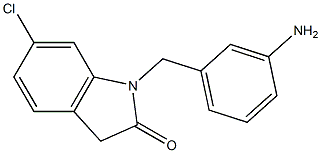 1-[(3-aminophenyl)methyl]-6-chloro-2,3-dihydro-1H-indol-2-one 구조식 이미지