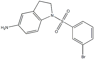 1-[(3-bromobenzene)sulfonyl]-2,3-dihydro-1H-indol-5-amine 구조식 이미지