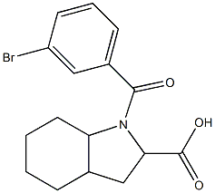 1-[(3-bromophenyl)carbonyl]-octahydro-1H-indole-2-carboxylic acid Structure
