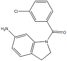 1-[(3-chlorophenyl)carbonyl]-2,3-dihydro-1H-indol-6-amine 구조식 이미지