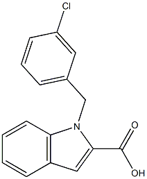 1-[(3-chlorophenyl)methyl]-1H-indole-2-carboxylic acid 구조식 이미지