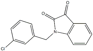 1-[(3-chlorophenyl)methyl]-2,3-dihydro-1H-indole-2,3-dione 구조식 이미지