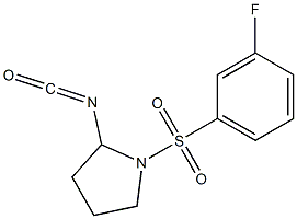 1-[(3-fluorophenyl)sulfonyl]-2-isocyanatopyrrolidine Structure