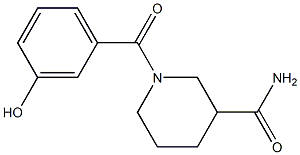 1-[(3-hydroxyphenyl)carbonyl]piperidine-3-carboxamide 구조식 이미지