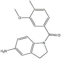 1-[(3-methoxy-4-methylphenyl)carbonyl]-2,3-dihydro-1H-indol-5-amine 구조식 이미지