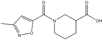1-[(3-methyl-1,2-oxazol-5-yl)carbonyl]piperidine-3-carboxylic acid Structure