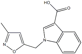 1-[(3-methyl-1,2-oxazol-5-yl)methyl]-1H-indole-3-carboxylic acid 구조식 이미지