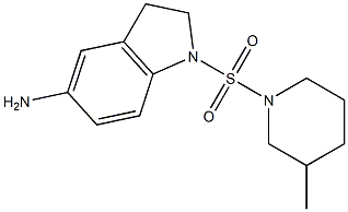 1-[(3-methylpiperidine-1-)sulfonyl]-2,3-dihydro-1H-indol-5-amine 구조식 이미지