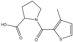 1-[(3-methylthien-2-yl)carbonyl]pyrrolidine-2-carboxylic acid Structure