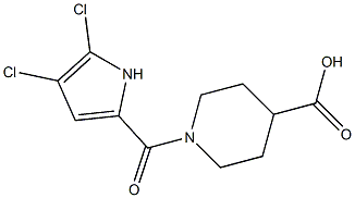 1-[(4,5-dichloro-1H-pyrrol-2-yl)carbonyl]piperidine-4-carboxylic acid Structure