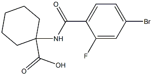 1-[(4-bromo-2-fluorobenzoyl)amino]cyclohexanecarboxylic acid Structure