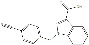 1-[(4-cyanophenyl)methyl]-1H-indole-3-carboxylic acid Structure