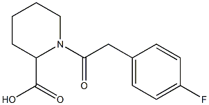 1-[(4-fluorophenyl)acetyl]piperidine-2-carboxylic acid 구조식 이미지