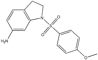 1-[(4-methoxybenzene)sulfonyl]-2,3-dihydro-1H-indol-6-amine Structure