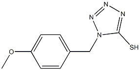1-[(4-methoxyphenyl)methyl]-1H-1,2,3,4-tetrazole-5-thiol 구조식 이미지