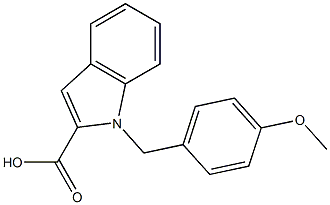 1-[(4-methoxyphenyl)methyl]-1H-indole-2-carboxylic acid 구조식 이미지