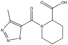 1-[(4-methyl-1,2,3-thiadiazol-5-yl)carbonyl]piperidine-2-carboxylic acid 구조식 이미지