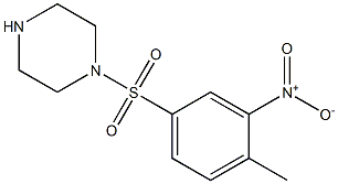 1-[(4-methyl-3-nitrobenzene)sulfonyl]piperazine Structure