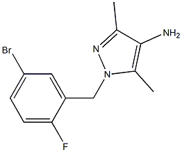 1-[(5-bromo-2-fluorophenyl)methyl]-3,5-dimethyl-1H-pyrazol-4-amine 구조식 이미지