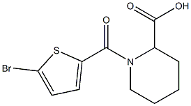 1-[(5-bromothiophen-2-yl)carbonyl]piperidine-2-carboxylic acid 구조식 이미지