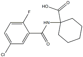 1-[(5-chloro-2-fluorobenzene)amido]cyclohexane-1-carboxylic acid Structure