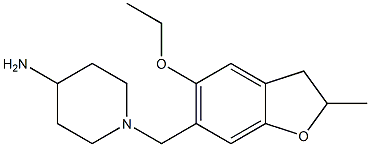 1-[(5-ethoxy-2-methyl-2,3-dihydro-1-benzofuran-6-yl)methyl]piperidin-4-amine Structure