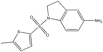 1-[(5-methylthiophene-2-)sulfonyl]-2,3-dihydro-1H-indol-5-amine Structure