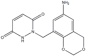 1-[(6-amino-2,4-dihydro-1,3-benzodioxin-8-yl)methyl]-1,2,3,6-tetrahydropyridazine-3,6-dione Structure