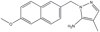 1-[(6-methoxynaphthalen-2-yl)methyl]-4-methyl-1H-pyrazol-5-amine 구조식 이미지