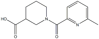 1-[(6-methylpyridin-2-yl)carbonyl]piperidine-3-carboxylic acid 구조식 이미지