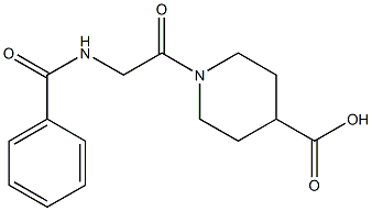 1-[(benzoylamino)acetyl]piperidine-4-carboxylic acid 구조식 이미지