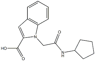 1-[(cyclopentylcarbamoyl)methyl]-1H-indole-2-carboxylic acid Structure